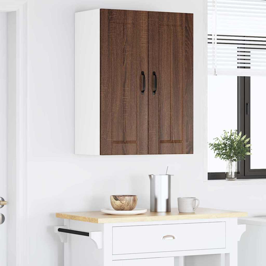 Keukenkast aan de muur 2 pcs Bruin Eiken 30 x 31 x 80 cm