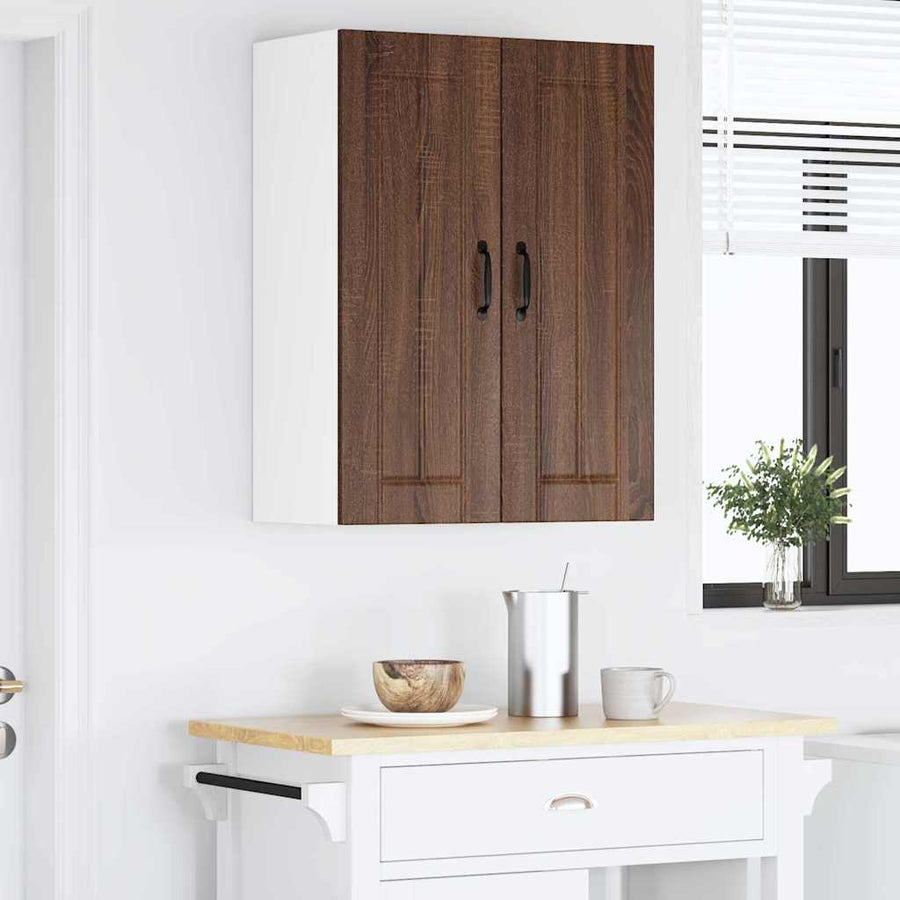 Keukenkast aan de muur 2 pcs Bruin Eiken 30 x 31 x 80 cm