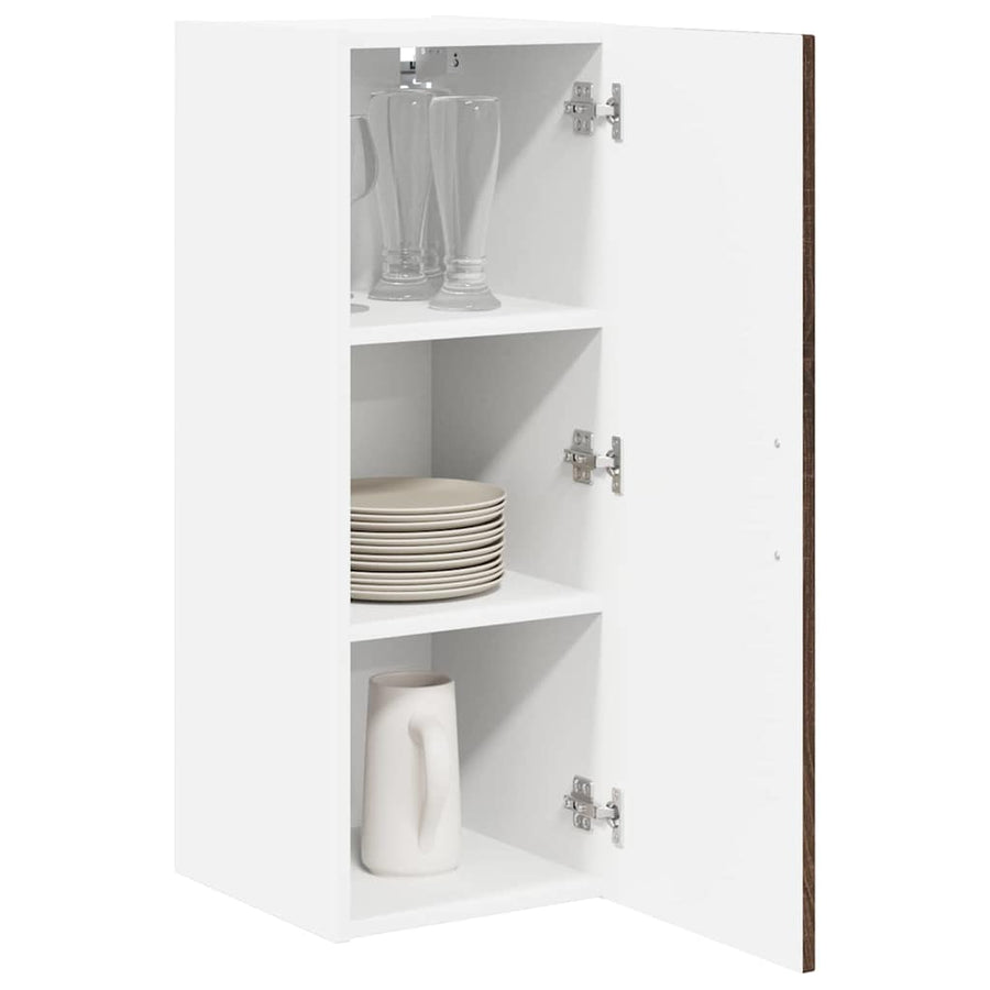 Keukenkast aan de muur 2 pcs Bruin Eiken 30 x 31 x 80 cm