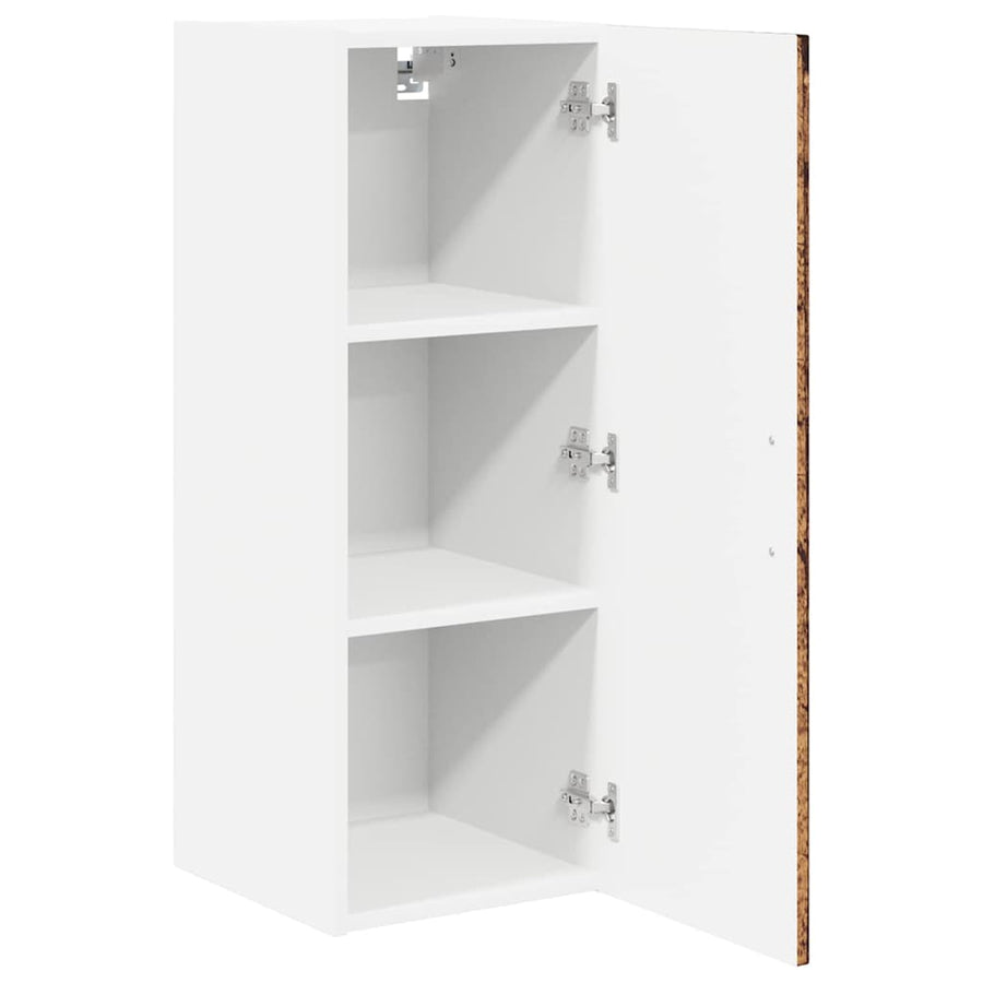 Keukenkast aan de muur met plank 2 pcs Oud Hout 30 x 31 x 80 cm