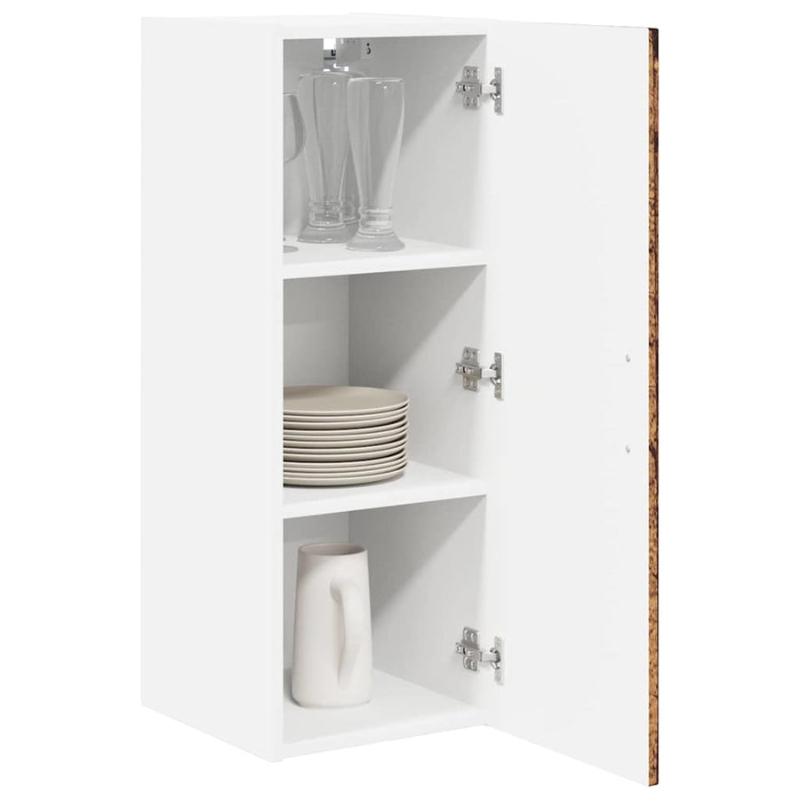 Keukenkast aan de muur met plank 2 pcs Oud Hout 30 x 31 x 80 cm