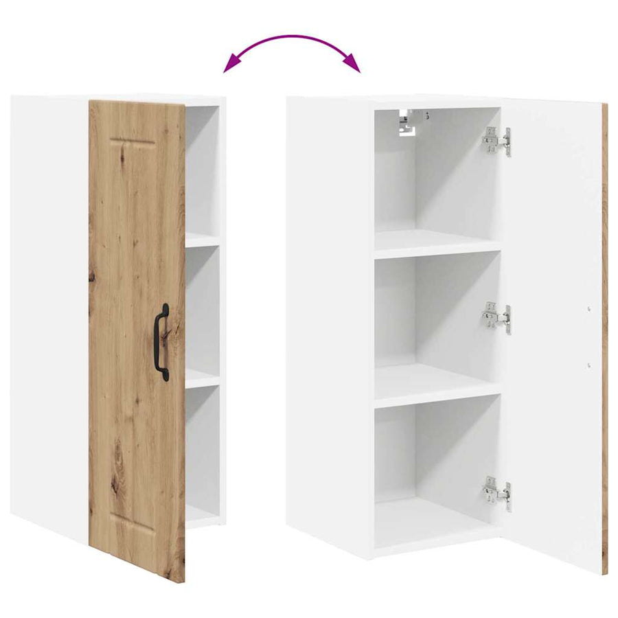Keukenkast aan de muur met plank Artisan Eiken 30 x 31 x 80 cm