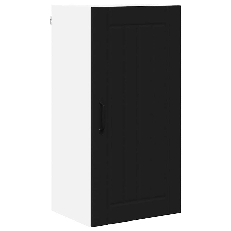 Keukenkast aan de muur Zwart 40 x 31 x 80 cm Bewerkt hout