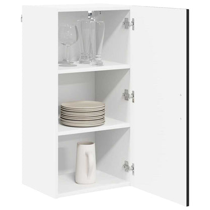 Keukenkast aan de muur Zwart 40 x 31 x 80 cm Bewerkt hout