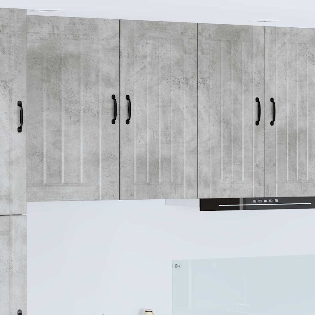 Keukenkast aan de muur Beton Grijs 40 x 31 x 80 cm Bewerkt hout