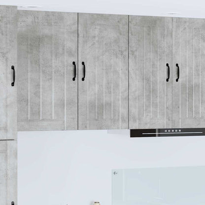 Keukenkast aan de muur Beton Grijs 40 x 31 x 80 cm Bewerkt hout