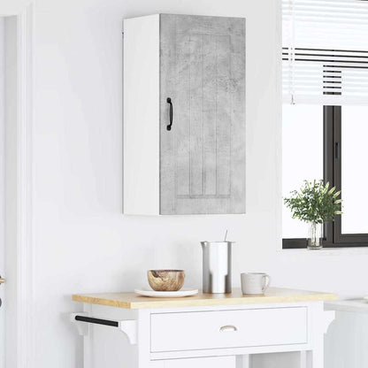 Keukenkast aan de muur Beton Grijs 40 x 31 x 80 cm Bewerkt hout