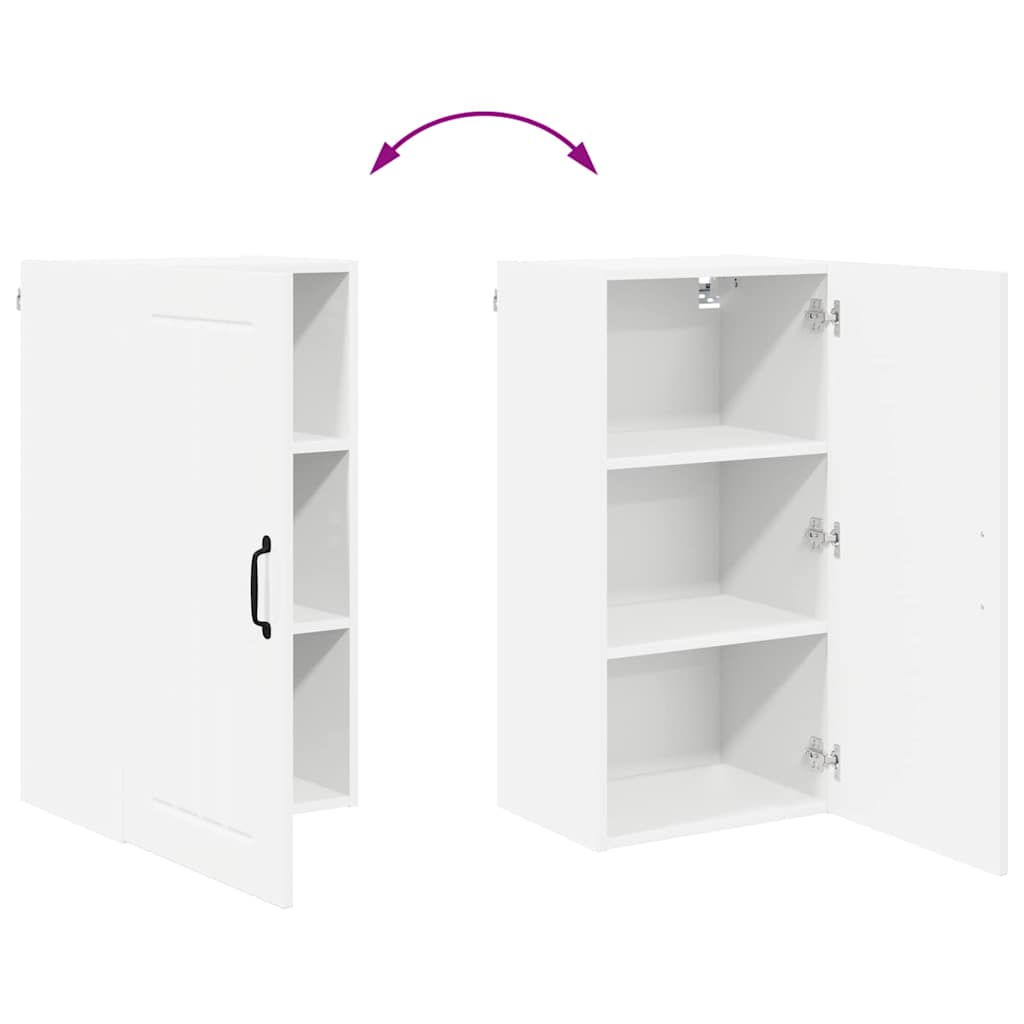 Keukenkast aan de muur met plank Hoogglans wit 40 x 31 x 80 cm
