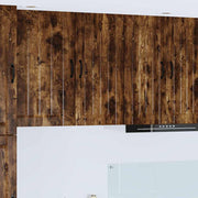 Keukenkast 40x31x80 cm gerookt eiken bewerkt hout