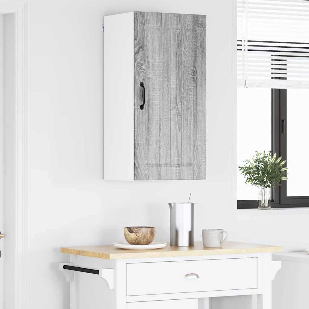 Keukenkast aan de muur met plank Grijs Sonoma 40 x 31 x 80 cm