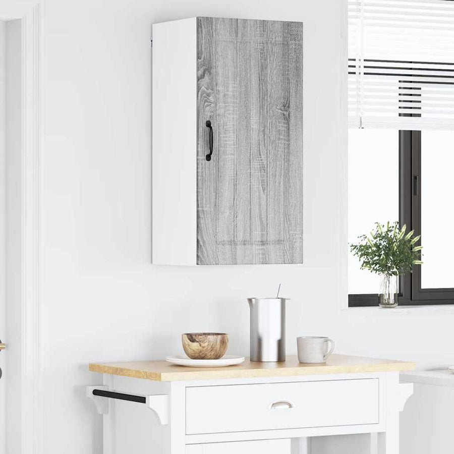 Keukenkast aan de muur met plank Grijs Sonoma 40 x 31 x 80 cm
