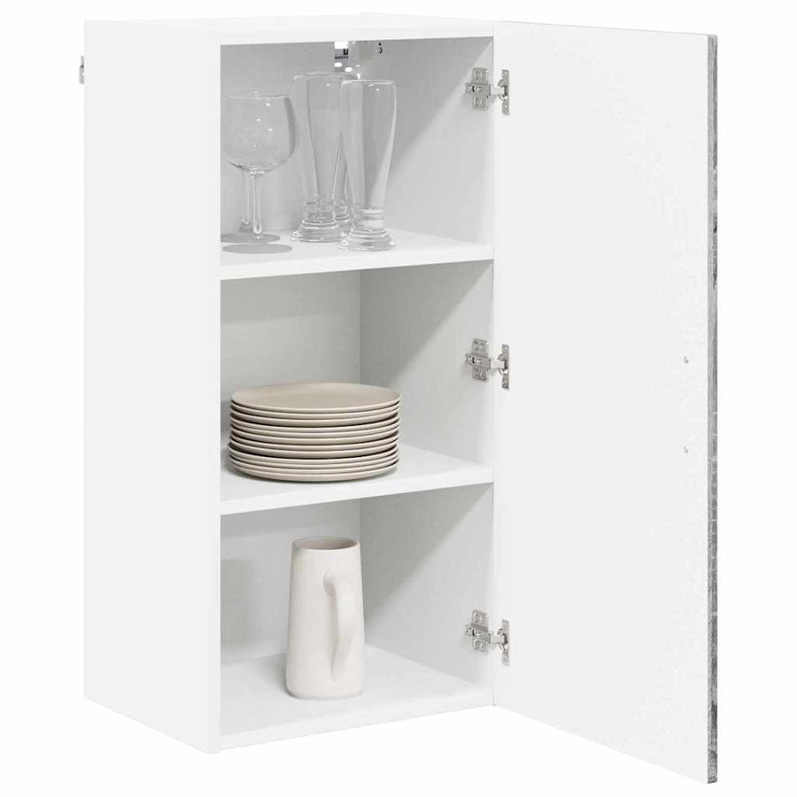 Keukenkast aan de muur met plank Grijs Sonoma 40 x 31 x 80 cm