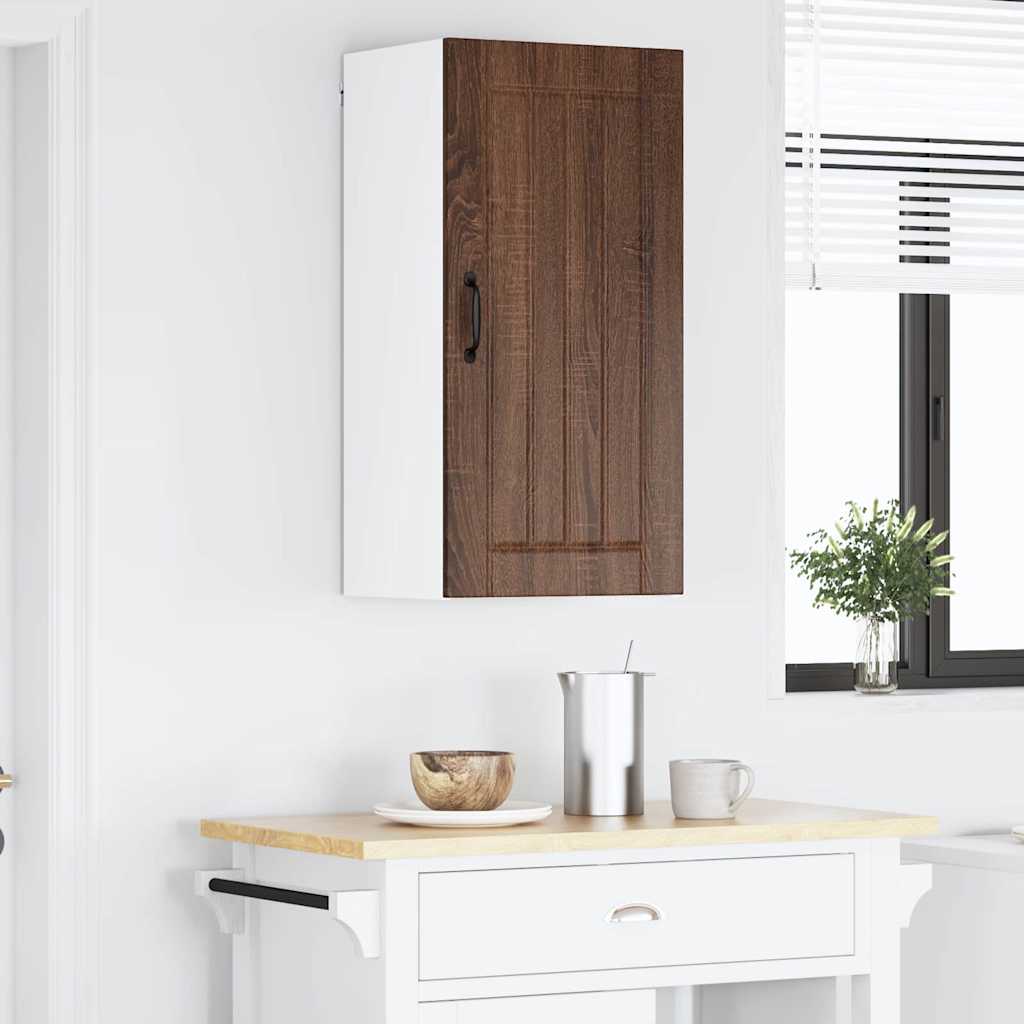 Keukenkast aan de muur Bruin Eiken 40 x 31 x 80 cm Bewerkt hout