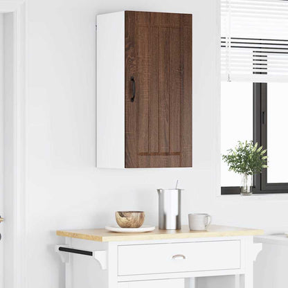 Keukenkast aan de muur Bruin Eiken 40 x 31 x 80 cm Bewerkt hout