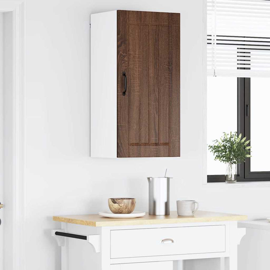 Keukenkast aan de muur Bruin Eiken 40 x 31 x 80 cm Bewerkt hout