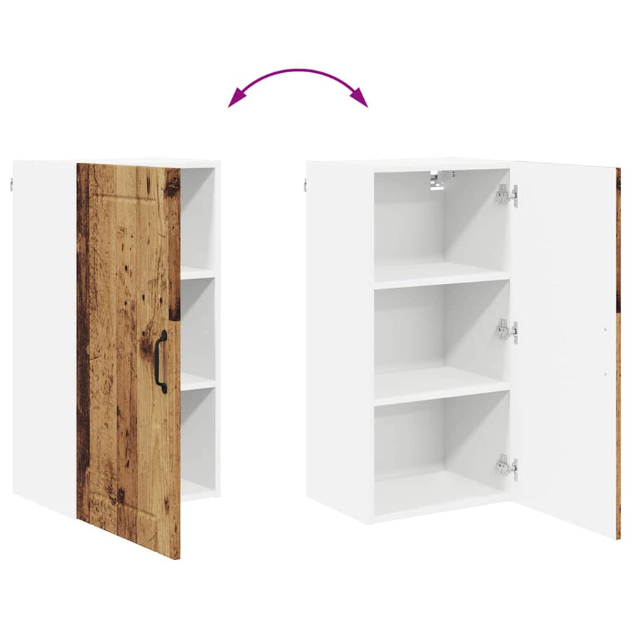 Keukenkast aan de muur Oud Hout 40 x 31 x 80 cm Bewerkt hout
