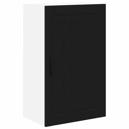Keukenkast aan de muur Zwart 50 x 31 x 80 cm Bewerkt hout