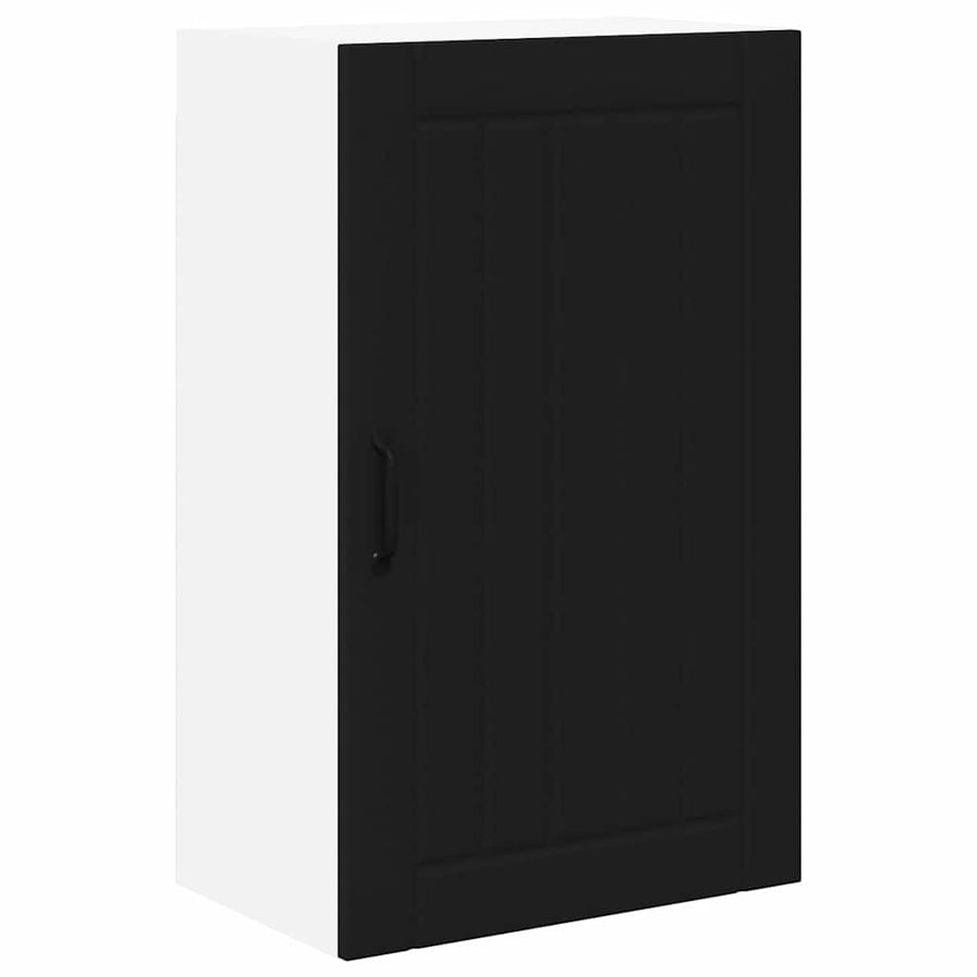 Keukenkast aan de muur Zwart 50 x 31 x 80 cm Bewerkt hout