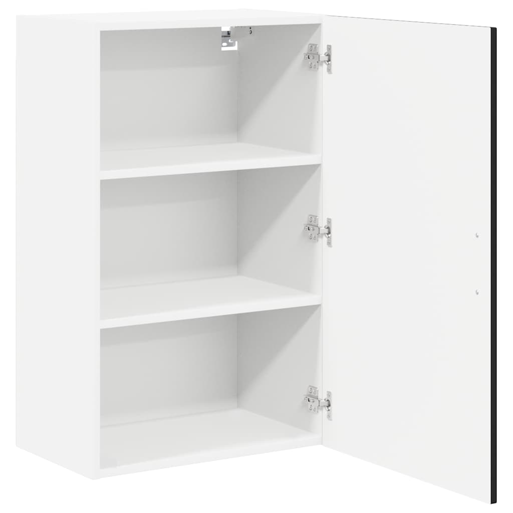Keukenkast aan de muur Zwart 50 x 31 x 80 cm Bewerkt hout