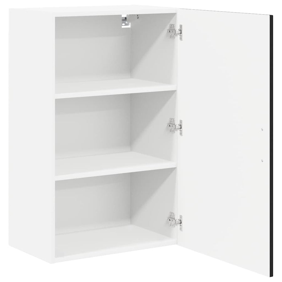 Keukenkast aan de muur Zwart 50 x 31 x 80 cm Bewerkt hout