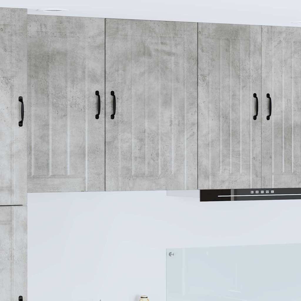 Keukenkast aan de muur Beton Grijs 50 x 31 x 80 cm Bewerkt hout