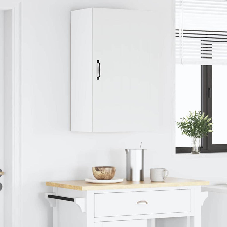 Keukenkast aan de muur met plank Hoogglans wit 50 x 31 x 80 cm