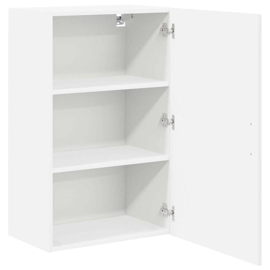 Keukenkast aan de muur met plank Hoogglans wit 50 x 31 x 80 cm