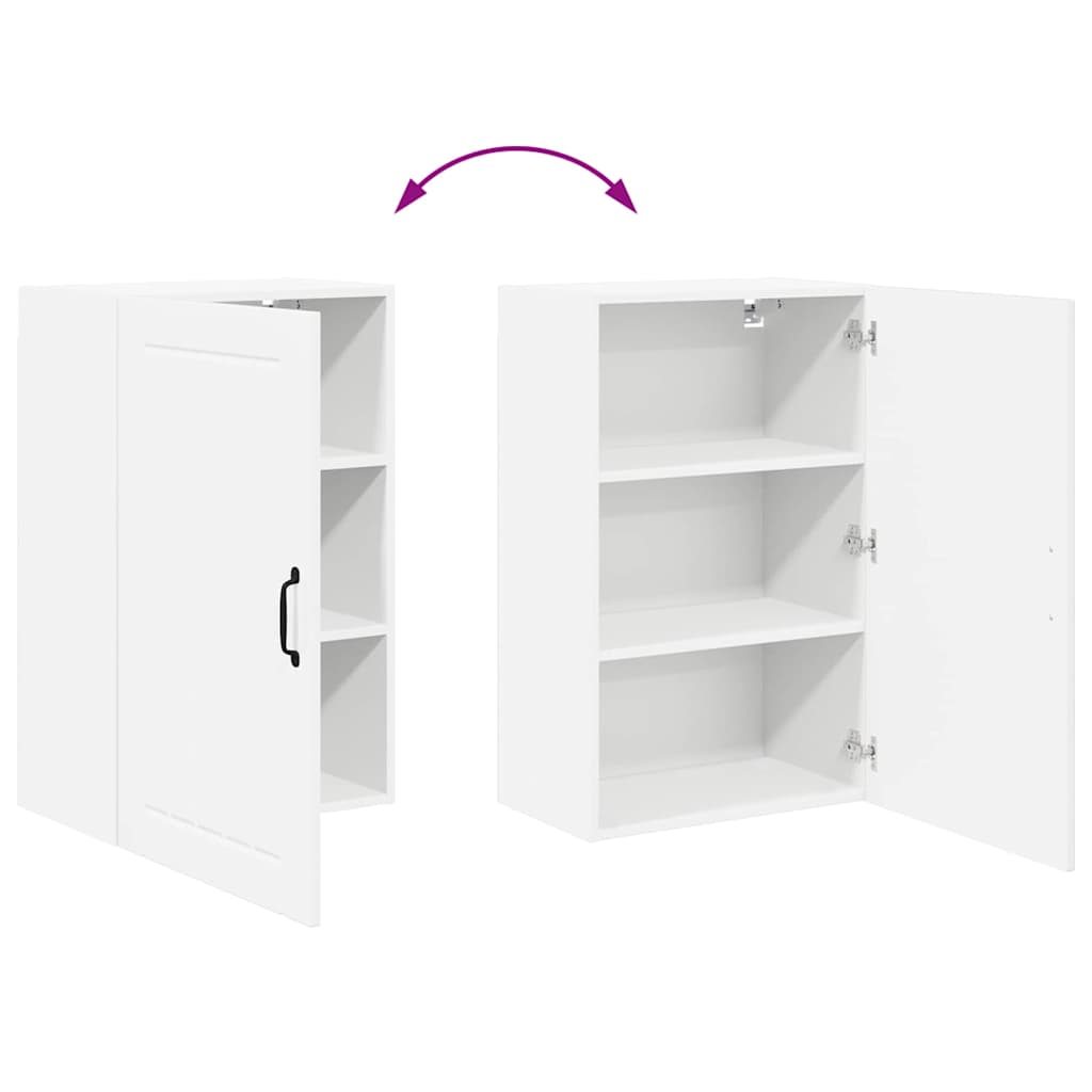 Keukenkast aan de muur met plank Hoogglans wit 50 x 31 x 80 cm