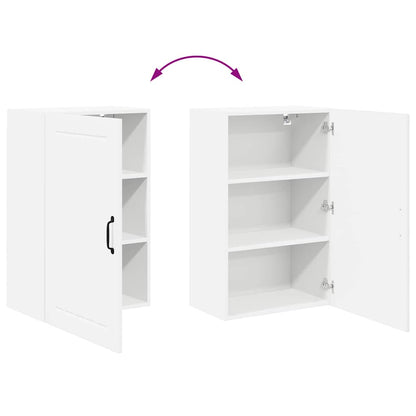 Keukenkast aan de muur met plank Hoogglans wit 50 x 31 x 80 cm