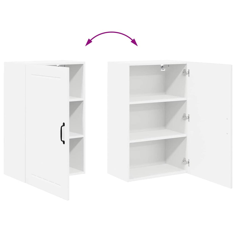Keukenkast aan de muur met plank Hoogglans wit 50 x 31 x 80 cm