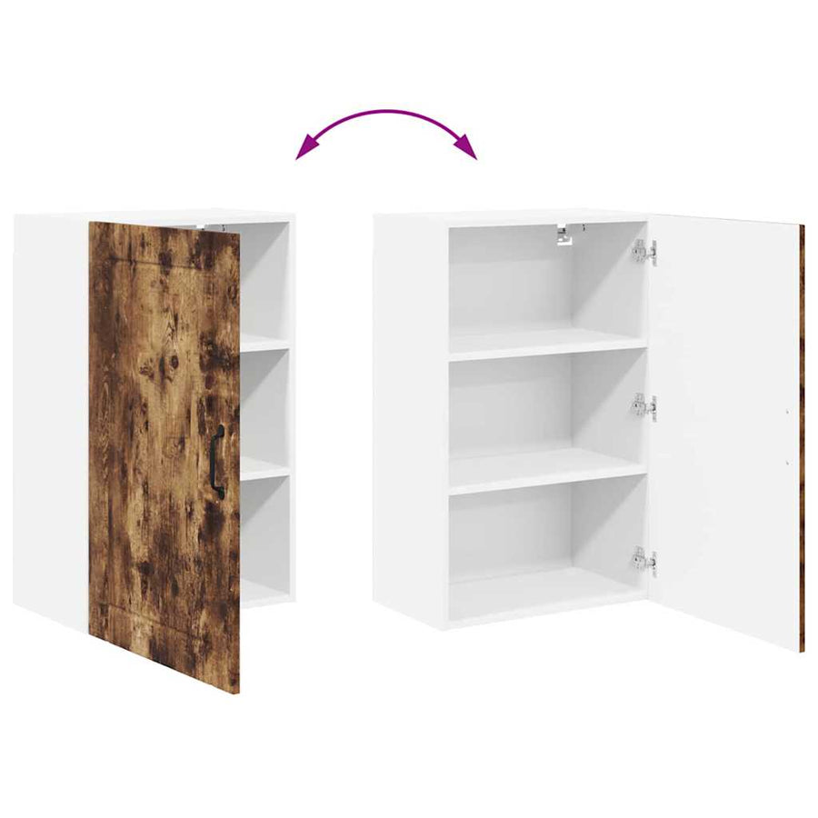 Keukenkast aan de muur met plank Gerookt eiken 50 x 31 x 80 cm