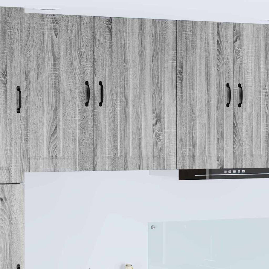 Keukenkast aan de muur met plank Grijs Sonoma 50 x 31 x 80 cm