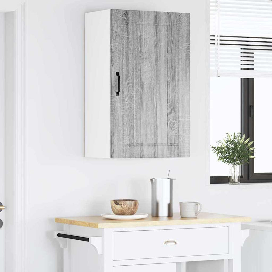 Keukenkast aan de muur met plank Grijs Sonoma 50 x 31 x 80 cm