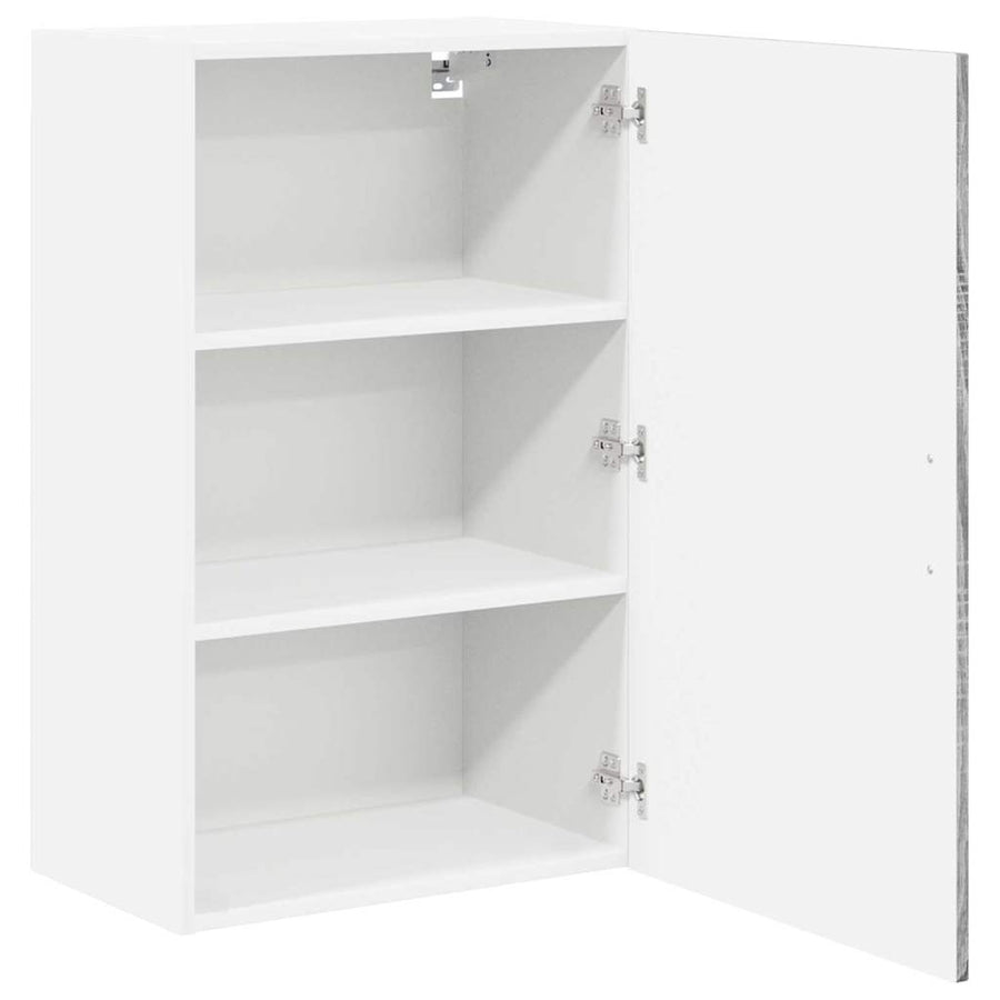 Keukenkast aan de muur met plank Grijs Sonoma 50 x 31 x 80 cm
