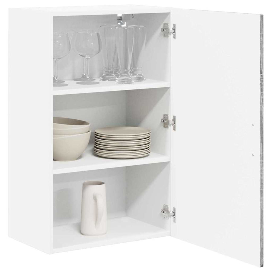 Keukenkast aan de muur met plank Grijs Sonoma 50 x 31 x 80 cm