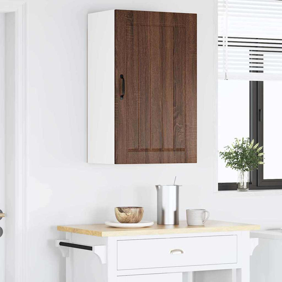 Keukenkast aan de muur Bruin Eiken 50 x 31 x 80 cm Bewerkt hout