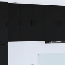 Keukenkast aan de muur Zwart 60 x 31 x 80 cm Bewerkt hout