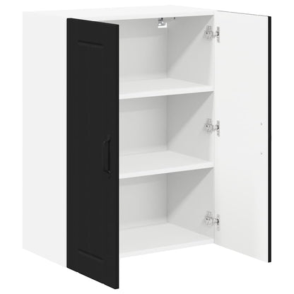 Keukenkast aan de muur Zwart 60 x 31 x 80 cm Bewerkt hout
