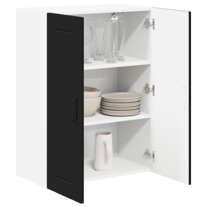 Keukenkast aan de muur Zwart 60 x 31 x 80 cm Bewerkt hout