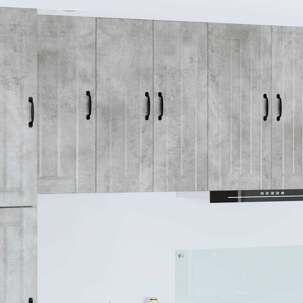 Keukenkast aan de muur Beton Grijs 60 x 31 x 80 cm Bewerkt hout