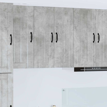 Keukenkast aan de muur Beton Grijs 60 x 31 x 80 cm Bewerkt hout