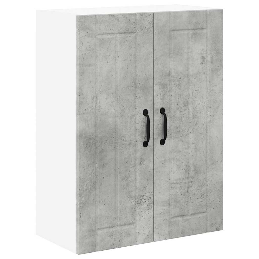 Keukenkast aan de muur Beton Grijs 60 x 31 x 80 cm Bewerkt hout