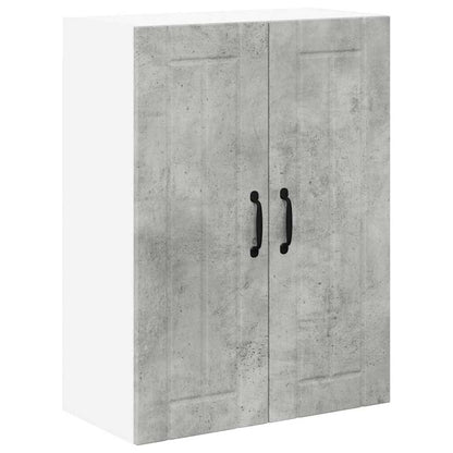 Keukenkast aan de muur Beton Grijs 60 x 31 x 80 cm Bewerkt hout