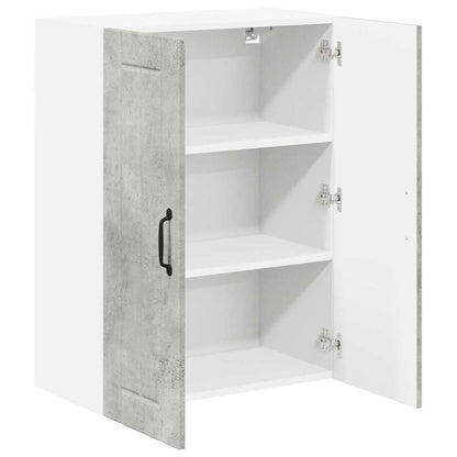 Keukenkast aan de muur Beton Grijs 60 x 31 x 80 cm Bewerkt hout