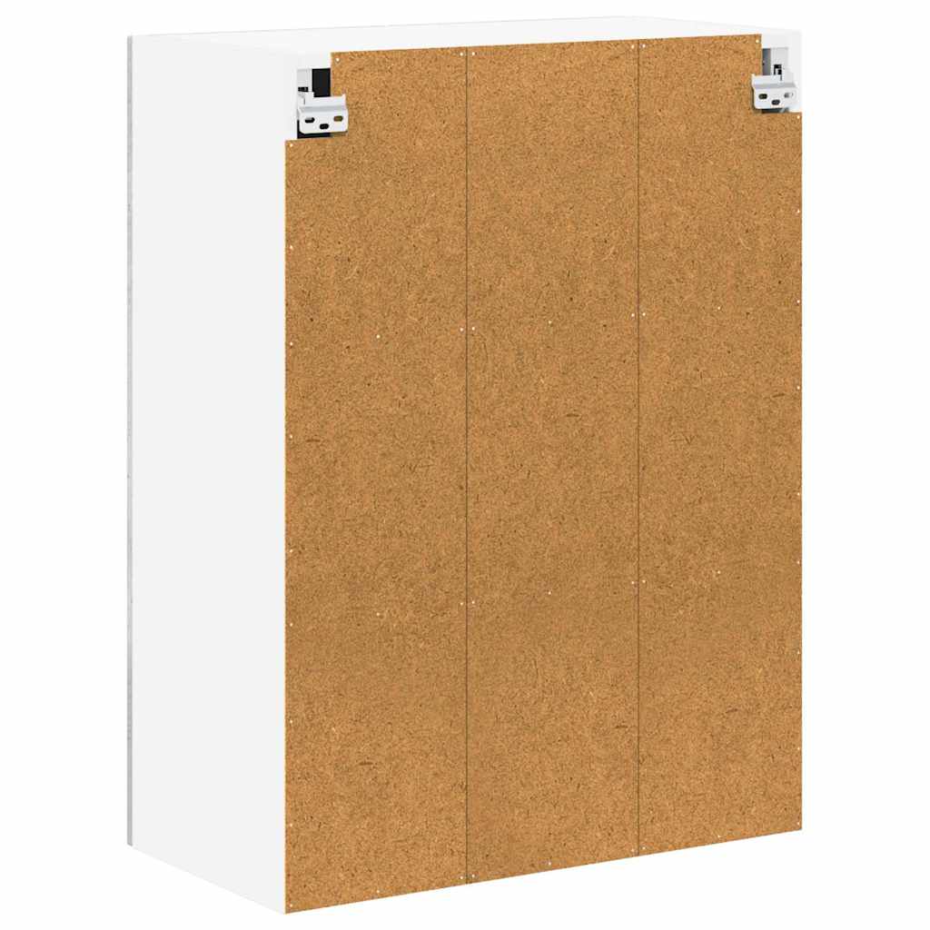 Keukenkast aan de muur Beton Grijs 60 x 31 x 80 cm Bewerkt hout
