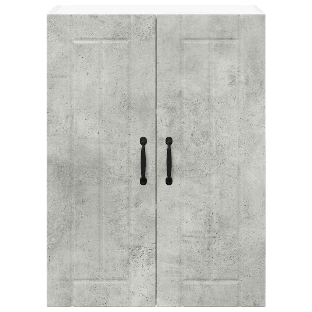 Keukenkast aan de muur Beton Grijs 60 x 31 x 80 cm Bewerkt hout
