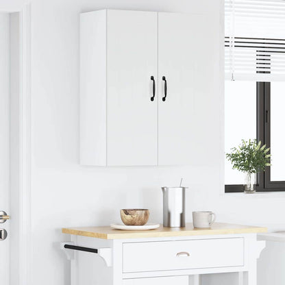 Keukenkast aan de muur met plank Hoogglans wit 60 x 31 x 80 cm