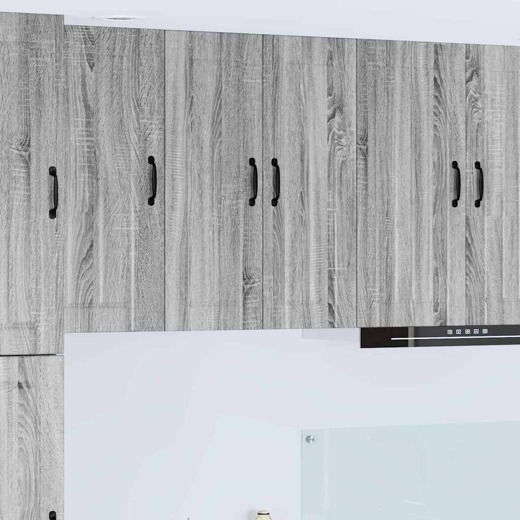 Keukenkast aan de muur met plank Grijs Sonoma 60 x 31 x 80 cm