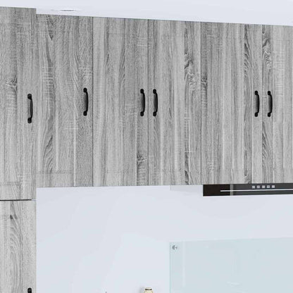 Keukenkast aan de muur met plank Grijs Sonoma 60 x 31 x 80 cm