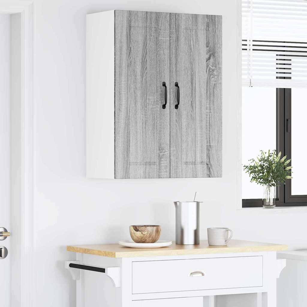 Keukenkast aan de muur met plank Grijs Sonoma 60 x 31 x 80 cm